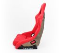 NRG Innovations FRP Bucket Seat ULTRA Edition with pearlized back, Red Alcantara material - Universal