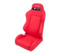NRG Innovations Type-R Cloth Sport Seat Red w/ Red Stitch w/ logo - Universal