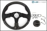 NRG 315mm Carbon Fiber Steering Wheel With Red Stitching - Universal