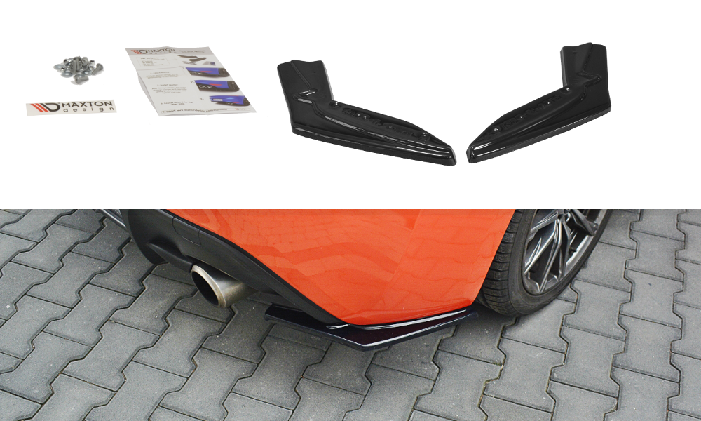 Maxton Design Gloss Black Rear Side Splitters V1