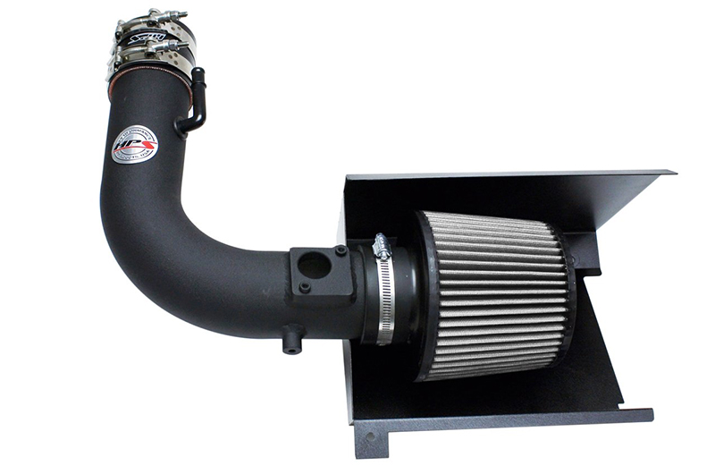 HPS 27-174BL Blue Short Ram Air Intake Kit with Heat Shield Non-CARB Compliant 