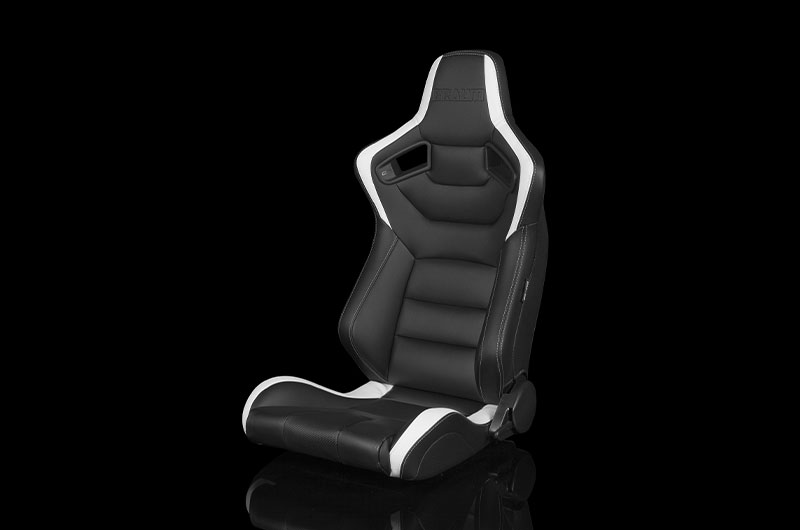 Braum Elite Series Racing Seat (Black & White)