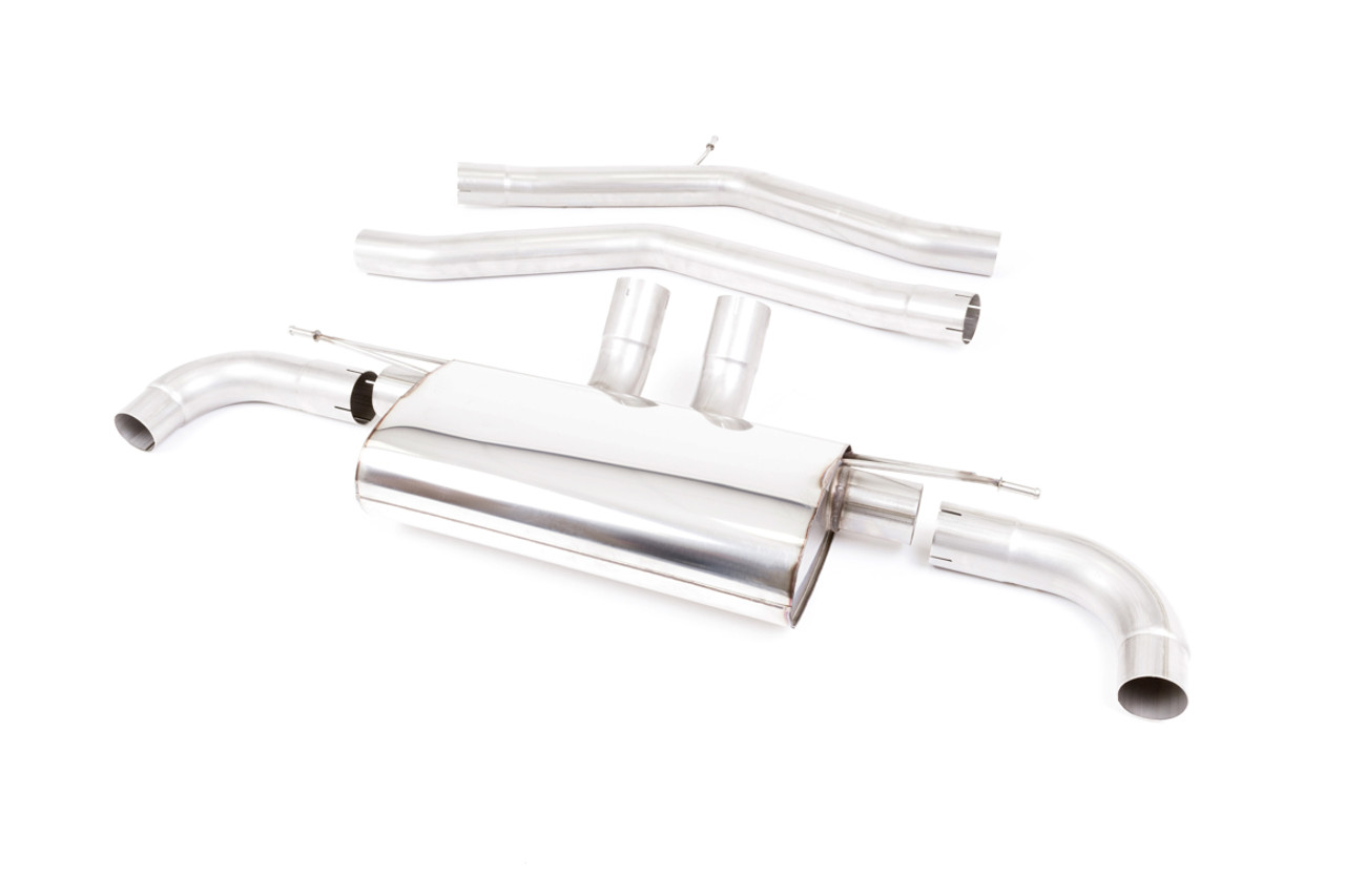 Milltek Front Pipe Back Axle Back Exhaust Non Resonated Non Valved w/Jet Carbon Tips