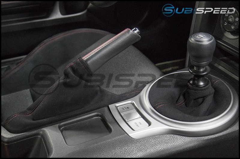 JDM Station Alcantara Style eBrake Boot with Red Stitching