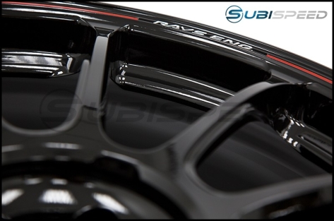Volk Time Attack ZE40 Black / Red 18x9.5 +42 - 2013+ FR-S / BRZ / 86 / 2014+ Forester