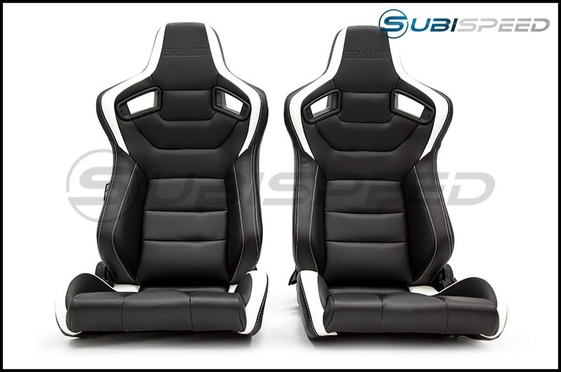 Braum Elite Series Racing Seats (Black & White)