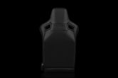 Braum Elite-X Series Sport Seats - Black Leatherette (Red Stitching) Version 2 Pair - Universal