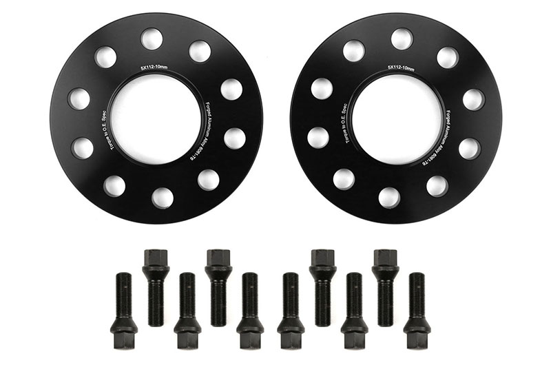 FactionFab 5x112 10mm Wheel Spacer Pair and Lug Bolts Kit