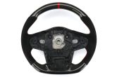 OLM Carbon Pro Steering Wheel Carbon Fiber and Alcantara with Red Stripe - 2020-2021 Toyota A90 Supra