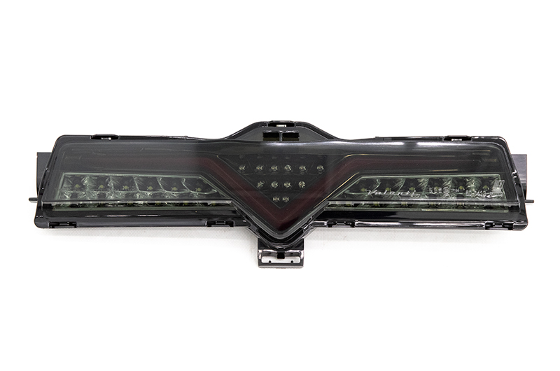OLM VL Style Sequential 4th Brake Light / Reverse Light (Smoke Lens, Gold Base, Red Bar)