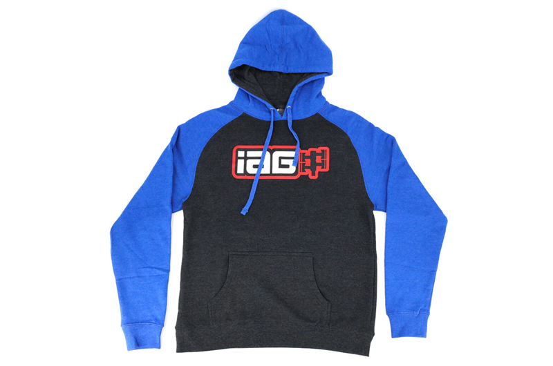 IAG Performance IAG Boxer Logo Hoodie - Black and Blue