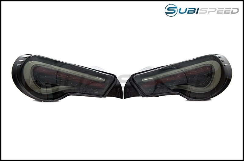 OLM VL Style / Helix Sequential Smoked Lens Black Housing with White Bar Tail Lights