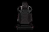Braum Alpha X Series Sport Seats - Black & Red Stitching - Low Base Version - Universal