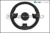 NRG 350mm carbon fiber steering wheel Silver Frame With Black Stitching - Universal