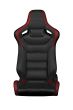 Braum Elite Series Racing Seats (Black & Red) - Universal