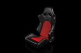 Braum Advan Series Racing Seat (Black & Red) - Universal