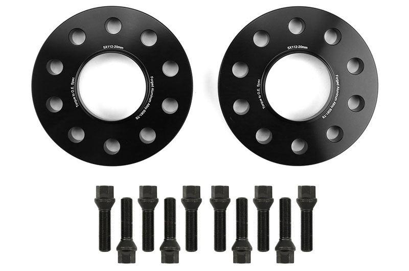 FactionFab 5x112 20mm Wheel Spacer Pair and Lug Bolts Kit