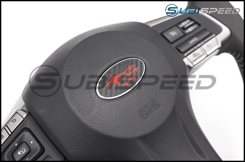3D Carbon Steering Wheel Emblem Overlay 15+ WRX / STI / 13+ BRZ / 14