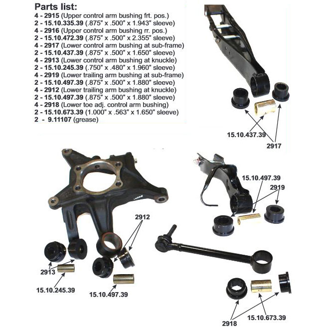 Energy Suspension Lower Control Arm Bushings (Rear)