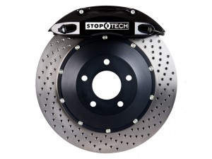 Stoptech 355x32 Big Brake Kit Drilled / Black (Front)