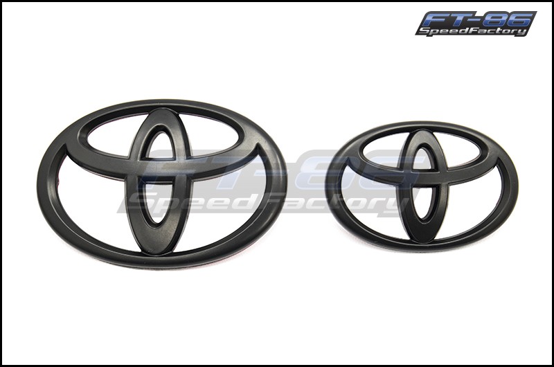 17 Matte Black Front And Rear Toyota Emblems 17 Toyota 86 Ftspeed