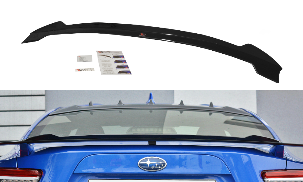Maxton Design Gloss Black Gurney Flap V2 for OEM BRZ Spoiler