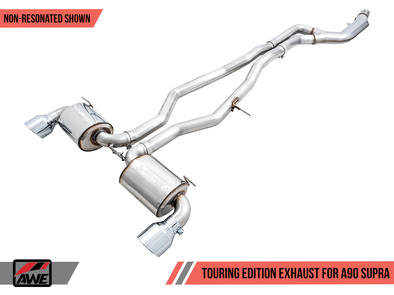 AWE Touring Edition Exhaust Non-Resonated (5in Chrome Tips)