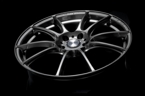 WedsSport SA-25R 18x9.5 +38 Platinum Silver Black - 2015-2020 Subaru WRX & STI