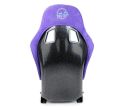 NRG Innovations FRP Bucket Seat PRISMA Edition with pearlized back. All Black alcantara vegan material. (Medium) - Universal