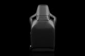 Braum Elite Series Sport Seats - Black Cloth (Grey Stitching) Pair - Universal