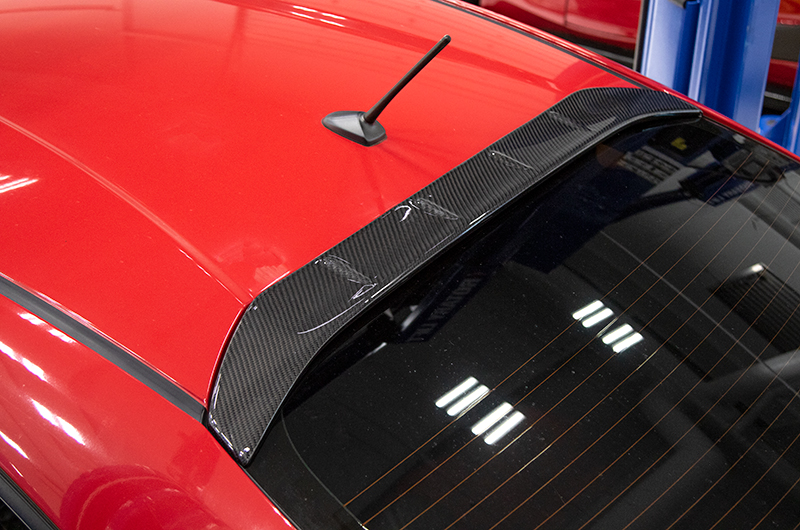 OLM Carbon Fiber Aggressive Style Rear Roof Spoiler