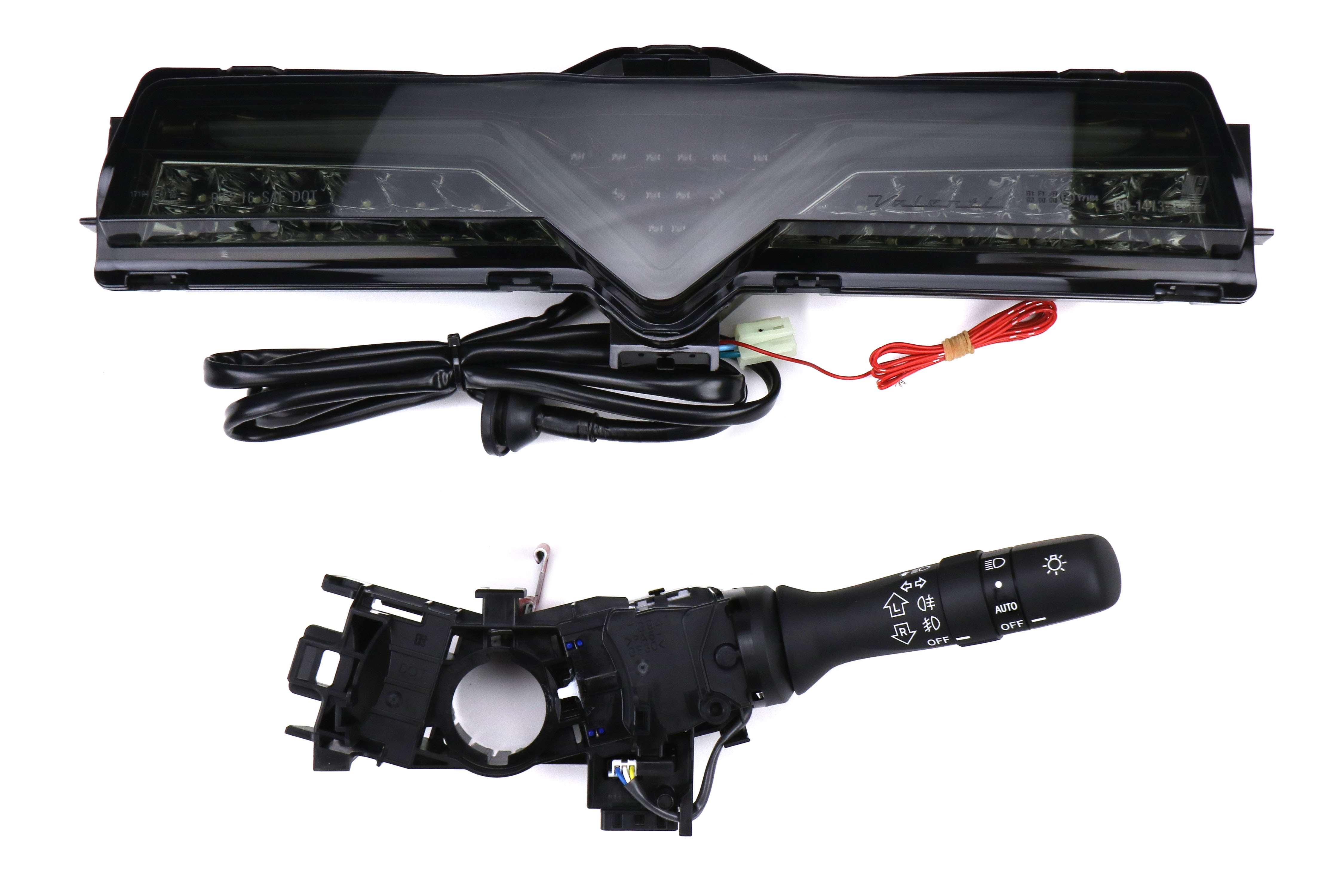 Valenti Jewel 4th Brake Light / Reverse Light (Light Smoke Lens, Black Chrome Inner Reflector)