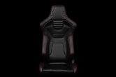 Braum Elite-X Series Sport Seats - Black Diamond (Red Stitching) Pair - Universal