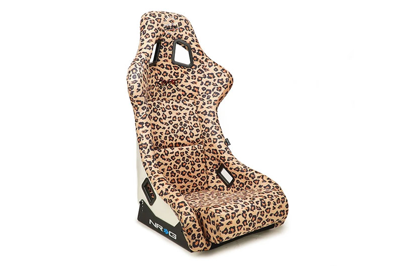 NRG Innovations FRP Bucket Seat Prisma Savage Edition - Brown Cheetah (Large)