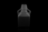 Braum Elite-R Series Fixed Back Bucket Seat - Black Polo Cloth (Black Stitching / Black Piping) Each - Universal