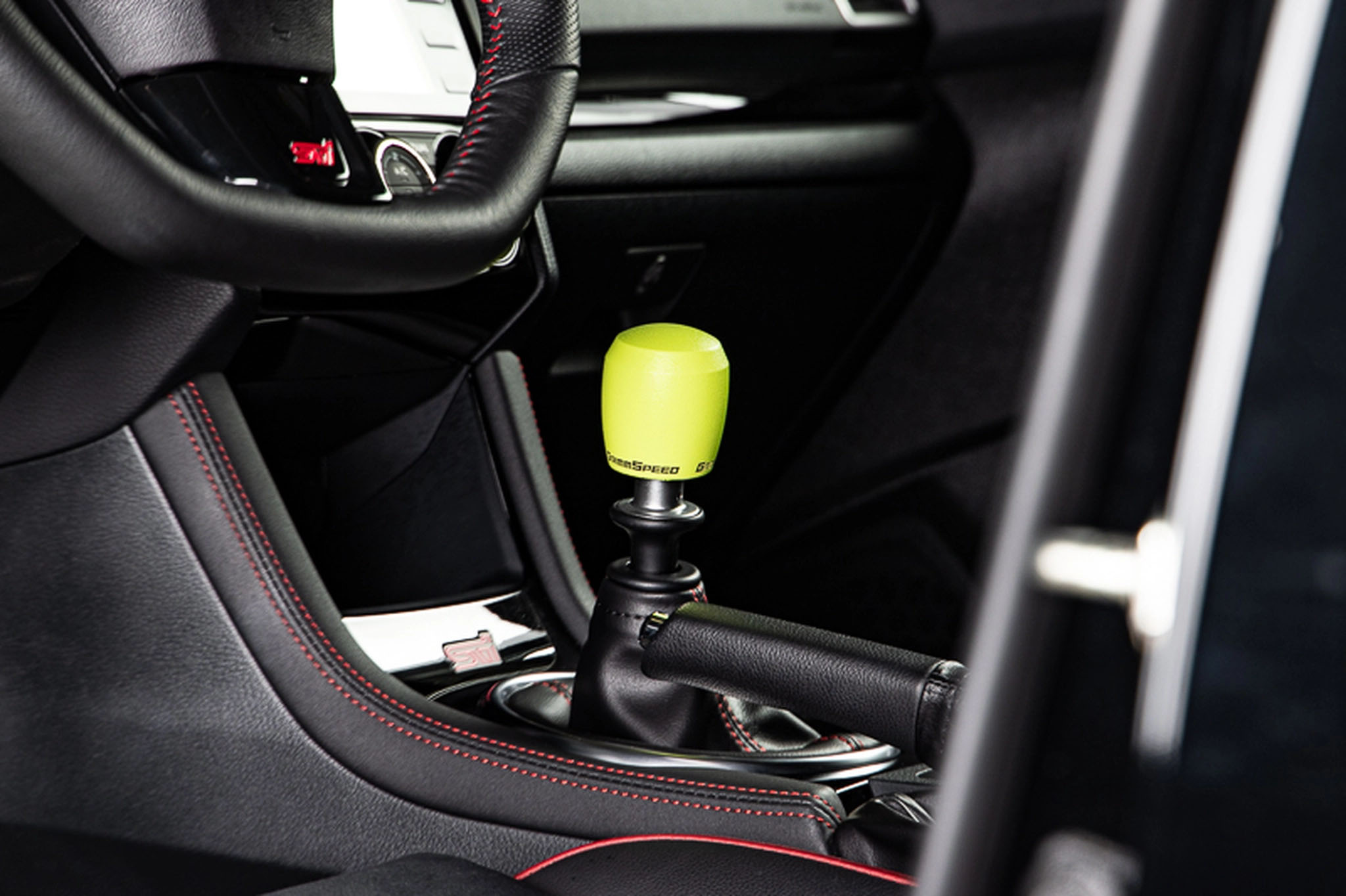 GrimmSpeed Stainless Steel Stubby Shift Knob Neon Green 20152021