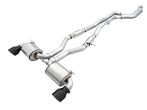 AWE Touring Edition Exhaust Resonated (5in Diamond Black Tips) - 2020+ A90 Supra