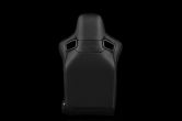 Braum Elite-R Series Sport Seats - Black Polo Cloth (Grey Stitching / White Piping) Pair - Universal