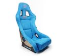NRG Innovations FRP Bucket Seat ULTRA Edition with peralized back, Blue Alcantara material - Universal