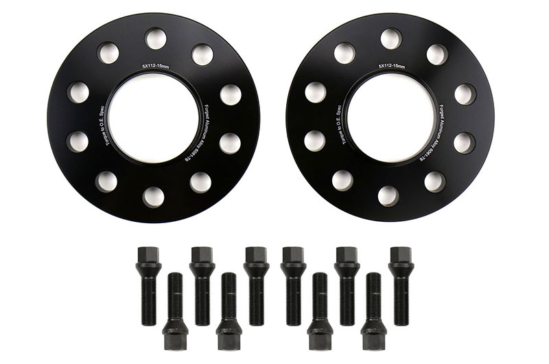 FactionFab 5x112 15mm Wheel Spacer Pair and Lug Bolts Kit