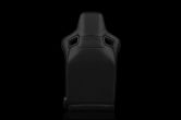 Braum Elite-X Series Sport Seats - Black Leatherette (Red Stitching) Pair - Universal