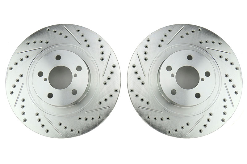 Stoptech C-Tek Sport Drilled and Slotted Front Rotor Pair